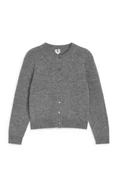 Шерстяной кардиган Arket, серый