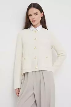 Шерстяной кардиган Barbour, бежевый