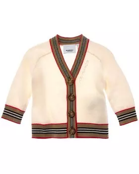 Шерстяной кардиган Burberry, белый