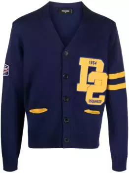 Шерстяной кардиган College Shetland DSQUARED2, синий
