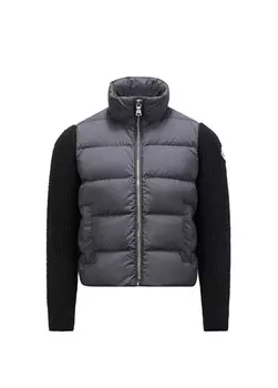Шерстяной кардиган для мальчика Moncler, черный