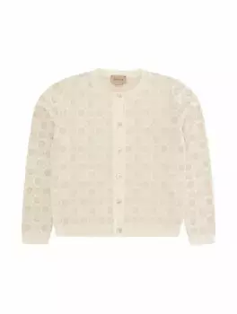 Шерстяной кардиган Double G Gucci, бежевый