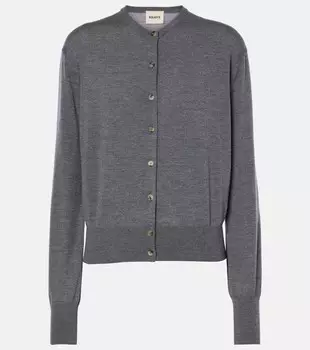 Шерстяной кардиган Джеки Khaite, цвет sterling