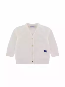 Шерстяной кардиган EKD Burberry, белый