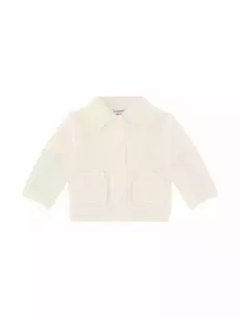 Шерстяной кардиган EKD Burberry, белый