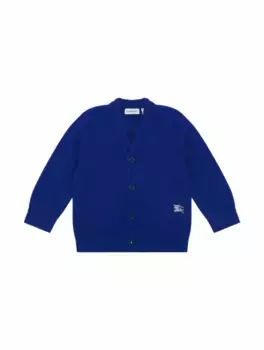 Шерстяной кардиган EKD Burberry, тёмно-синий