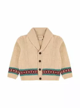 Шерстяной кардиган Gucci, бежевый