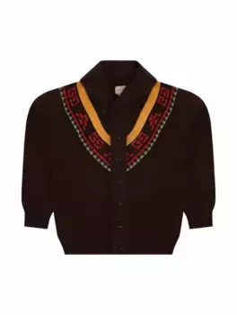 Шерстяной кардиган Gucci, коричневый