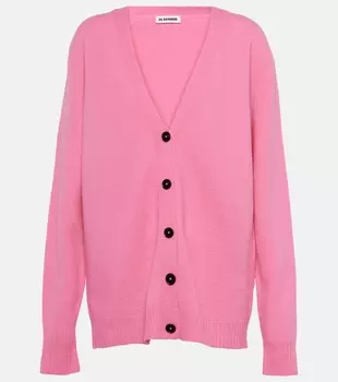 Шерстяной кардиган Jil Sander, розовый