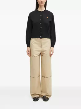 Шерстяной кардиган Kenzo, черный