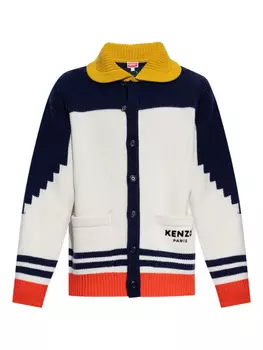 Шерстяной кардиган Kenzo, синий