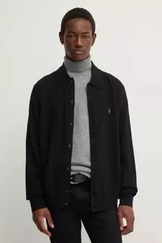 Шерстяной кардиган KILBURN Allsaints, черный