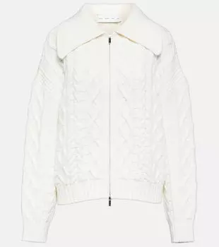 Шерстяной кардиган косой вязки white label Proenza Schouler, белый