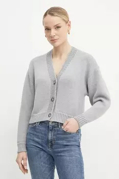 Шерстяной кардиган La Mania, серый