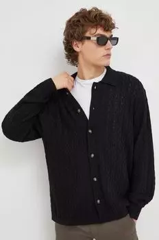 Шерстяной кардиган Les Deux, черный