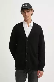 Шерстяной кардиган Levi's, черный