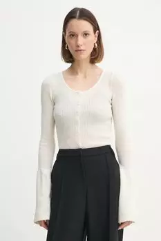 Шерстяной кардиган Liw Herskind, бежевый