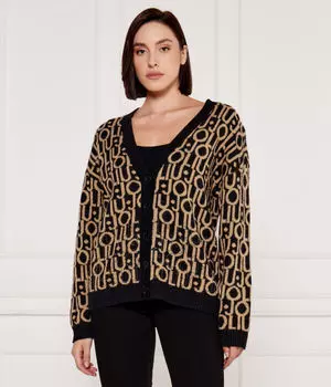 Шерстяной кардиган Loose fit Liu Jo, желтый