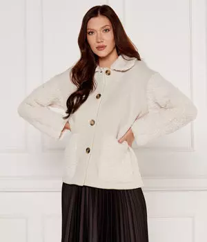 Шерстяной кардиган Loose fit Marella Sport, желтый