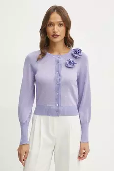 Шерстяной кардиган Luisa Spagnoli, фиолетовый