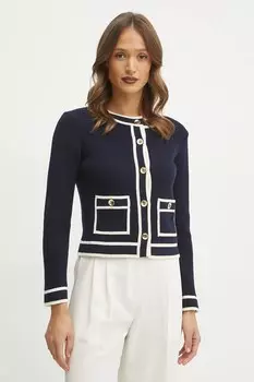 Шерстяной кардиган Luisa Spagnoli, темно-синий