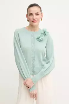 Шерстяной кардиган Luisa Spagnoli, зеленый