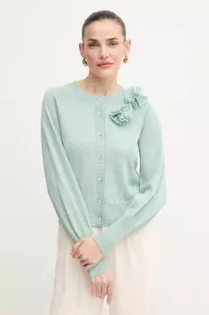 Шерстяной кардиган Luisa Spagnoli, зеленый