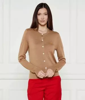 Шерстяной кардиган лунный Regular fit Polo Ralph Lauren, желтый