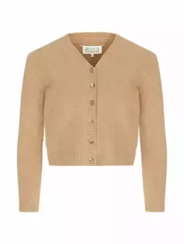 Шерстяной кардиган Maison Margiela, бежевый