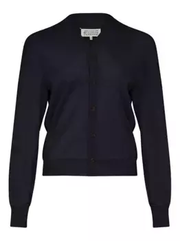 Шерстяной кардиган MAISON MARGIELA, синий