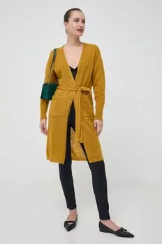 Шерстяной кардиган Max Mara Leisure, желтый