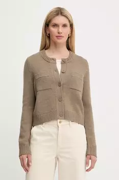 Шерстяной кардиган Michael Michael Kors, бежевый