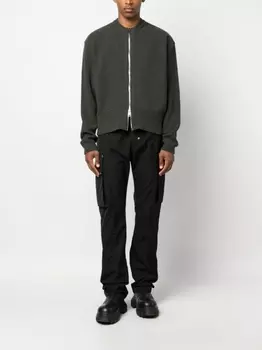 Шерстяной кардиган на молнии Givenchy, зеленый