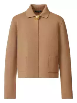 Шерстяной кардиган на пуговицах Fabiana Filippi, коричневый