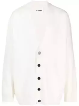 Шерстяной кардиган на пуговицах JIL SANDER, нейтральный