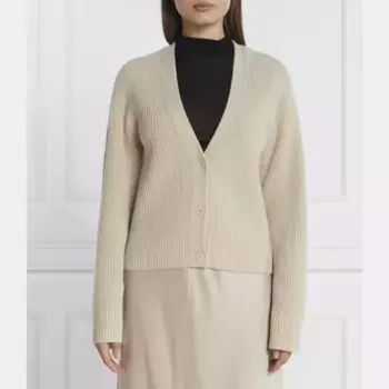 Шерстяной кардиган обычного кроя Calvin Klein, бежевый