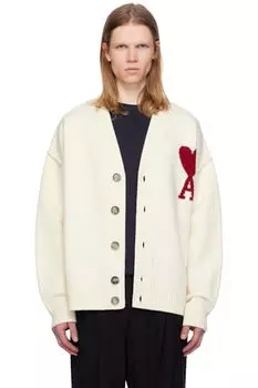 Шерстяной кардиган Off-White Ami de Coeur AMI Paris