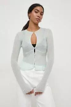 Шерстяной кардиган Patrizia Pepe, зеленый