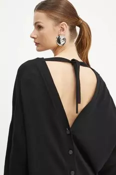 Шерстяной кардиган Pinko, черный