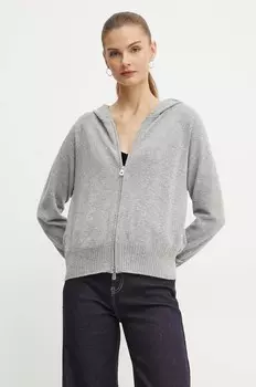 Шерстяной кардиган Pinko, серый