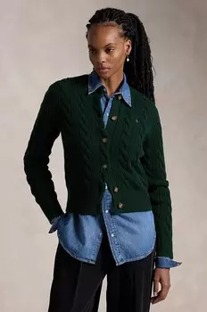 Шерстяной кардиган Polo Ralph Lauren, зеленый