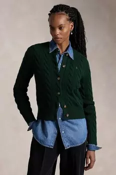 Шерстяной кардиган Polo Ralph Lauren, зеленый