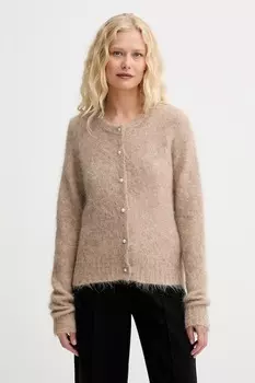 Шерстяной кардиган POVILLA Munthe, бежевый