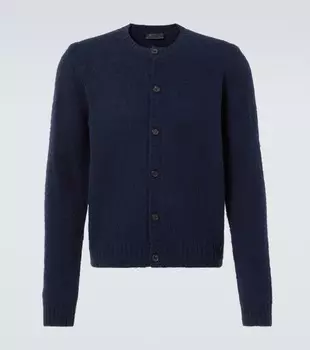 Шерстяной кардиган Prada, синий
