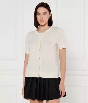 Шерстяной кардиган Regular fit Tommy Hilfiger, экрю