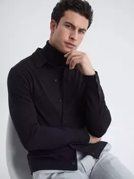 Шерстяной кардиган Reiss Forbes, темно-синий