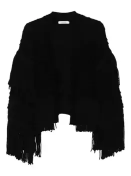 Шерстяной кардиган с бахромой Dorothee Schumacher, черный