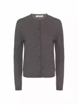 Шерстяной кардиган с бантом Valentino Garavani, серый