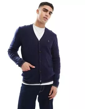 Шерстяной кардиган с логотипом icon в меланжевом цвете Polo Ralph Lauren