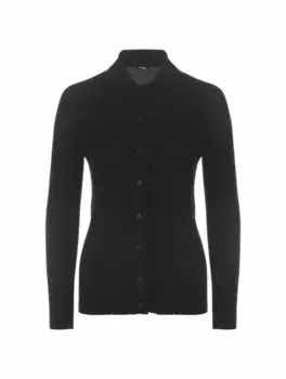 Шерстяной кардиган с логотипом Kiton, черный